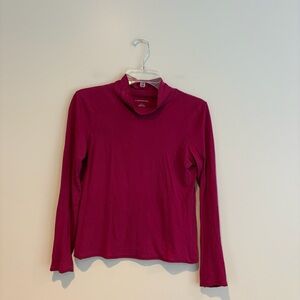 Anthropologie Fuchsia Long Sleeve Turtleneck Top